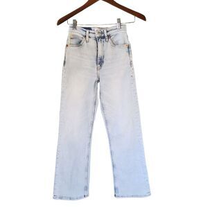 Redone 70s Crop Boot In Vapor Wave Lightwash Jeans Size 23